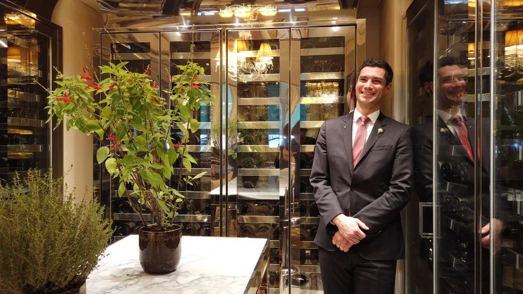 Gabriel Veissaire in the dining room of Le Meurice in Paris