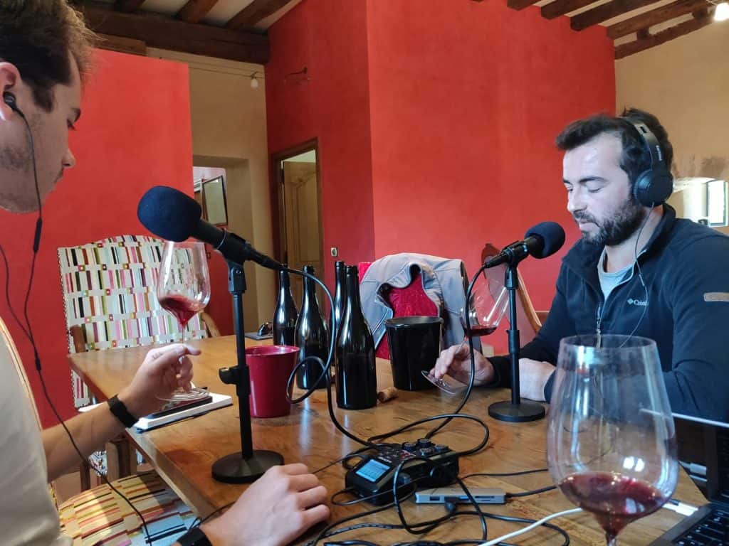 Tasting at the Clos des Épeneaux, Wine Makers Show, Antoine and Paul Zinetti