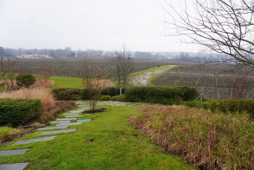 Vue depuis le toit du Chai du Chateau Haut Bailly