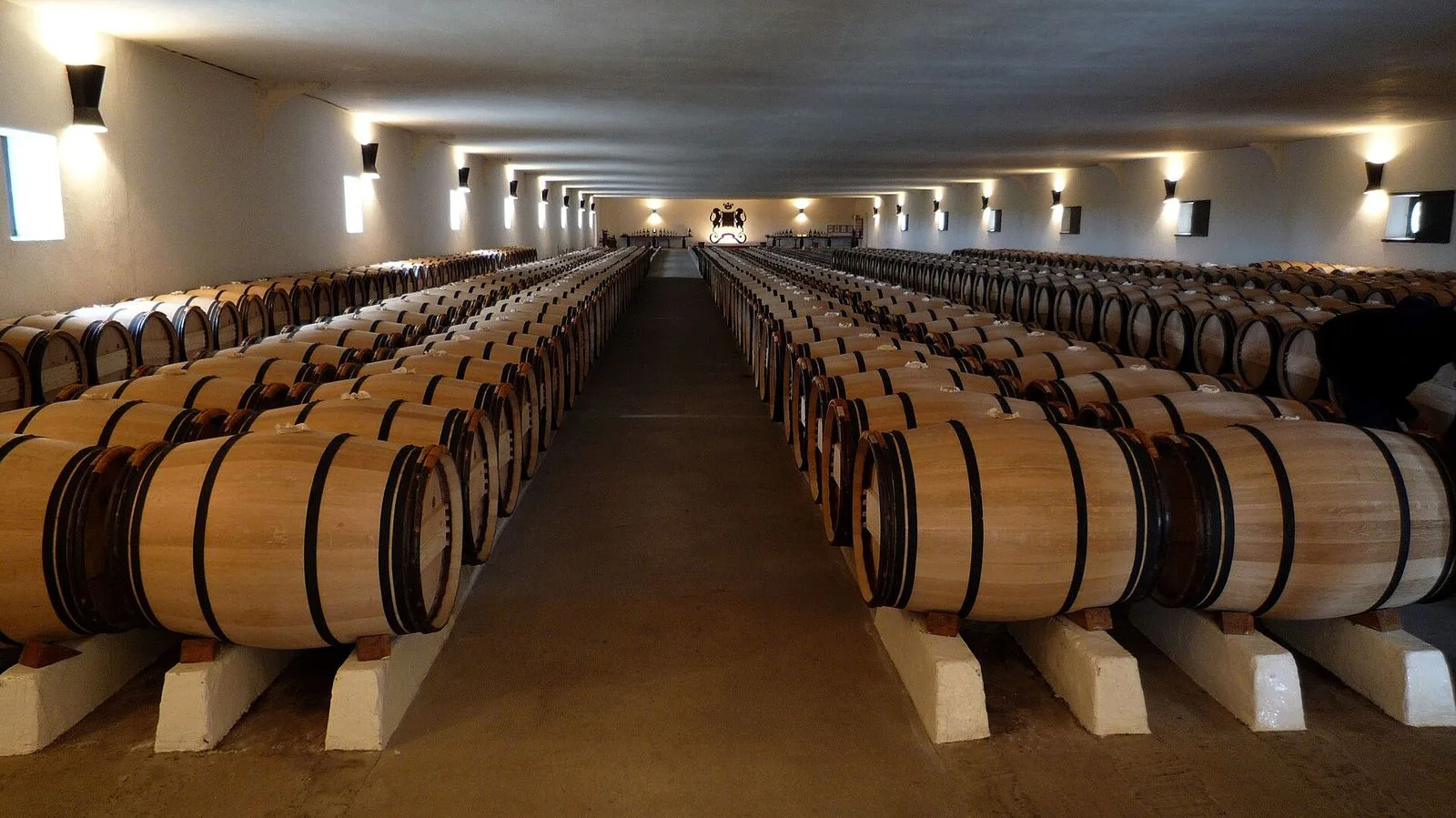 The barrel cellar at Château Mouton-Rothschild