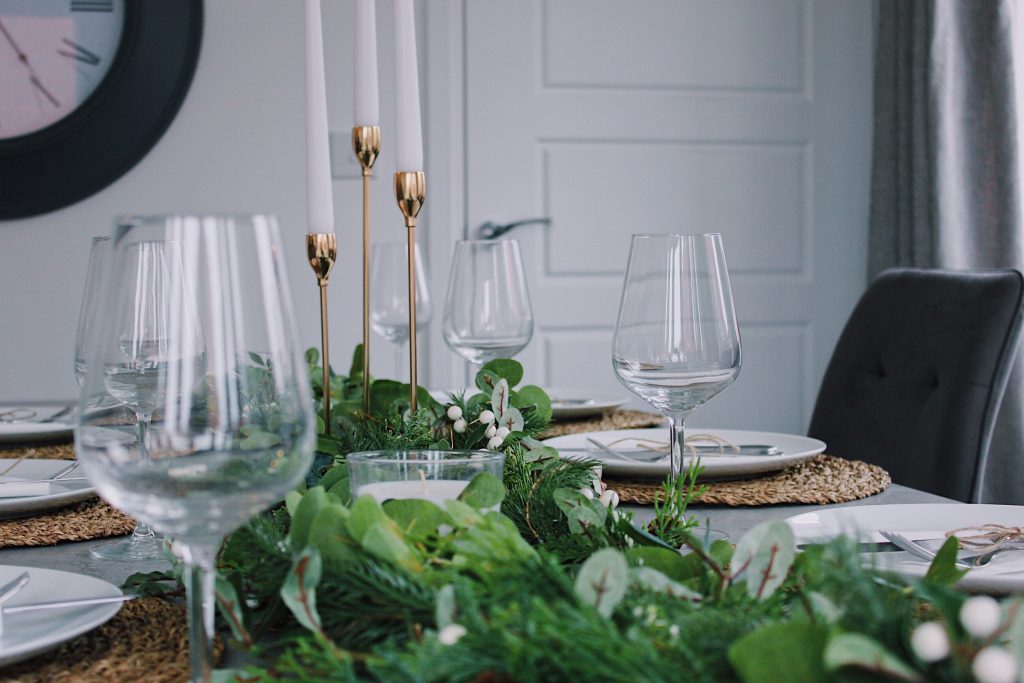 Table verres de vin