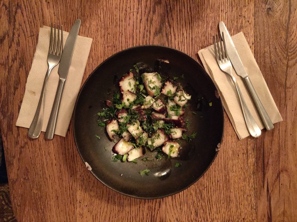 Salade poulpe - menus de coup d'oeil