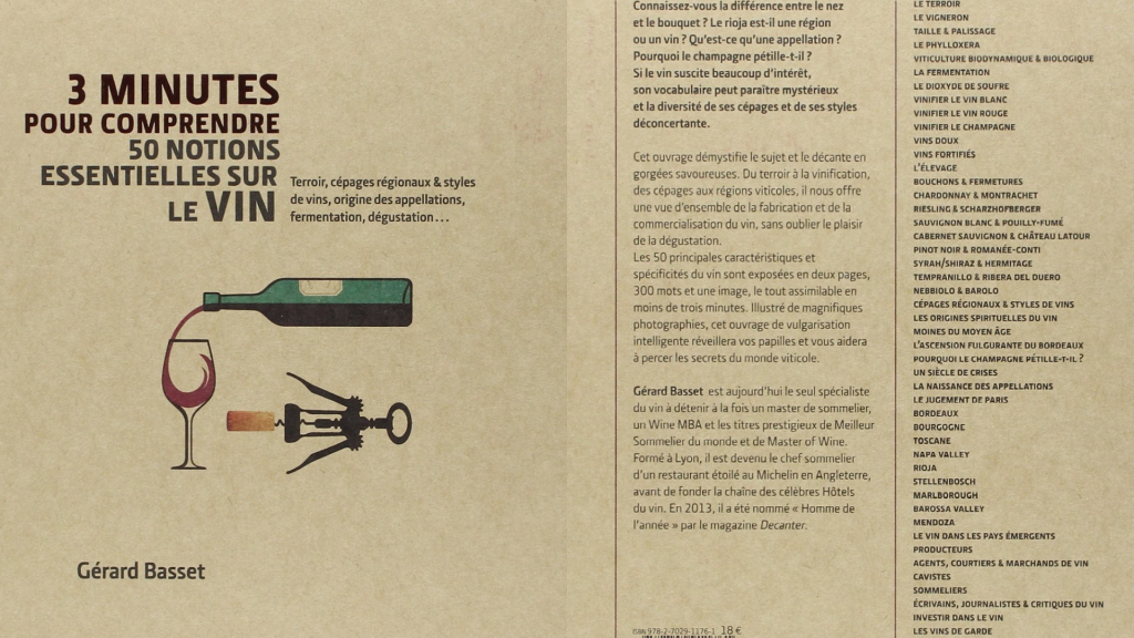 3 minutes pour comprendre 50 notions essentielles sur le vin - première couverture et quatrième de couverture