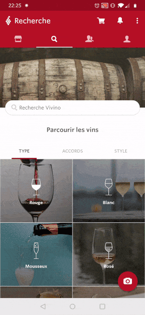 scanner bouteille de vin - vivino