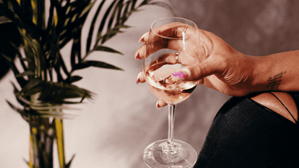 Choose wine for a wedding - elegant wine glass for celebration